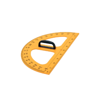 Wooden protractor